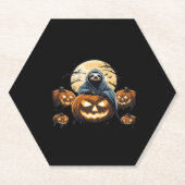 Ghostly Sloth's Midnight Haunt Classic T-shirt Kartonnen Onderzetters (Voorkant)