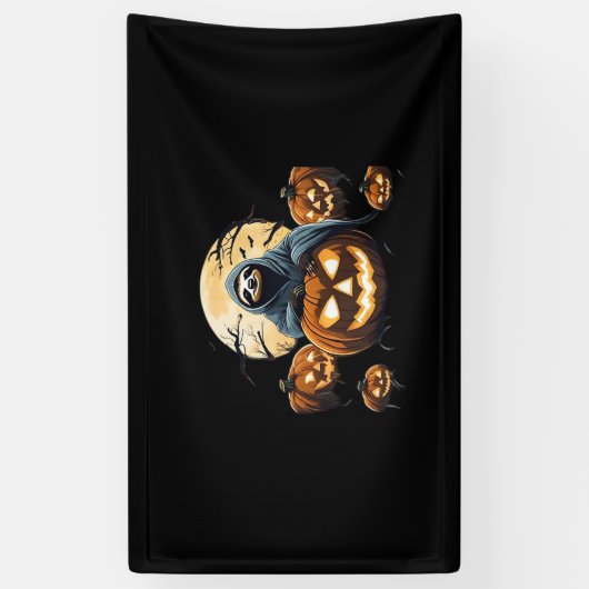 Ghostly Sloth's Midnight Haunt Classic T-shirt Spandoek (Verticaal)