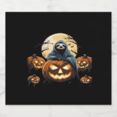 Ghostly Sloth's Midnight Haunt Classic T-shirt Sparkling Wijnetiket (Enkel label)