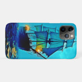 Ghostly Tall Ship Zee Voyage Design Case-Mate iPhone Case (Achterkant (horizontaal))