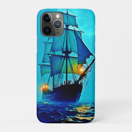 Ghostly Tall Ship Zee Voyage Design Case-Mate iPhone Case (Achterkant)