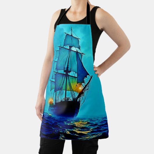 Ghostly Tall Ship Zee Voyage Design Schort (Insitu)