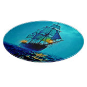 Ghostly Tall Ship Zee Voyage Design Snijplank (Hoek)