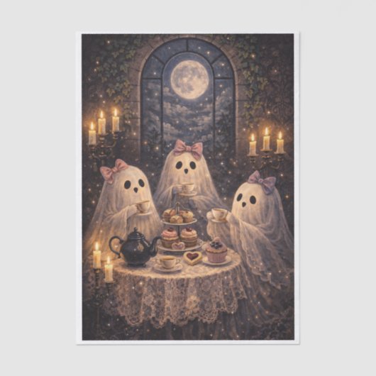 Ghostly Tea Time  Tissuepapier (Voorkant)