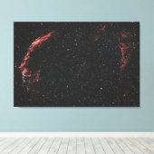 Ghostly Veil: Eastern Veil Nebula Canvas Afdruk (Insitu (Houten vloer))