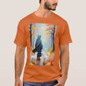 Ghostly Walk: Honden en geesten in de herfst T-shirt (Voorkant)