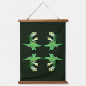 Ghostly White Wildflower Mirror Abstract Hangend Wandkleed (Voorkant)