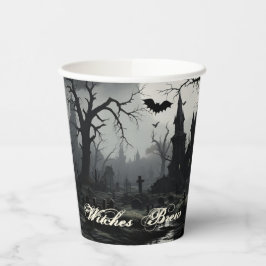 Ghostly Witches Manor Halloween Papieren Bekers