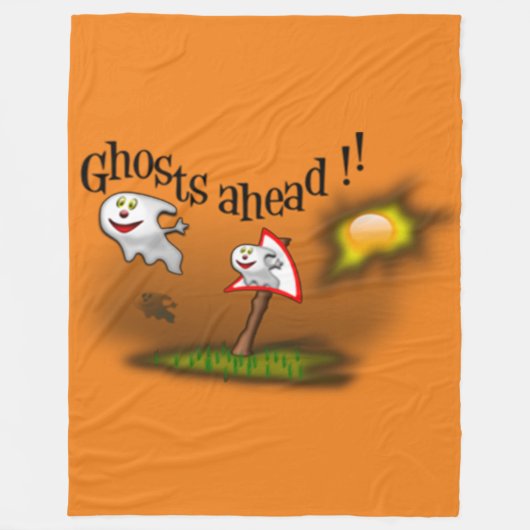 Ghosts Ahead Fleece Deken (Voorkant)
