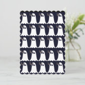 Ghosts and Bats Halloween Kaart (Staand voorkant)