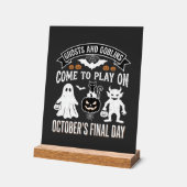 Ghosts and Goblins Halloween October Laatste Dag_1 Acryl Bord (Hoek)