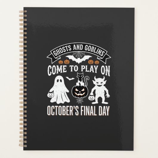 Ghosts and Goblins Halloween Oktober Laatste Dag_1 Planner (Voorkant)