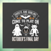 Ghosts and Goblins Halloween Oktober Laatste Dag_1 Raamsticker (Vel 3)
