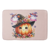 Ghosts and Pumpkin Halloween Design Badmat (Voorkant)