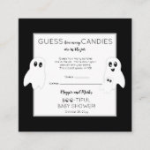 Ghosts Baby shower Raad Snoep in Jar Game Informatiekaartje (Voorkant)