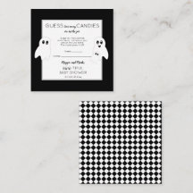 Ghosts Baby shower Raad Snoep in Jar Game