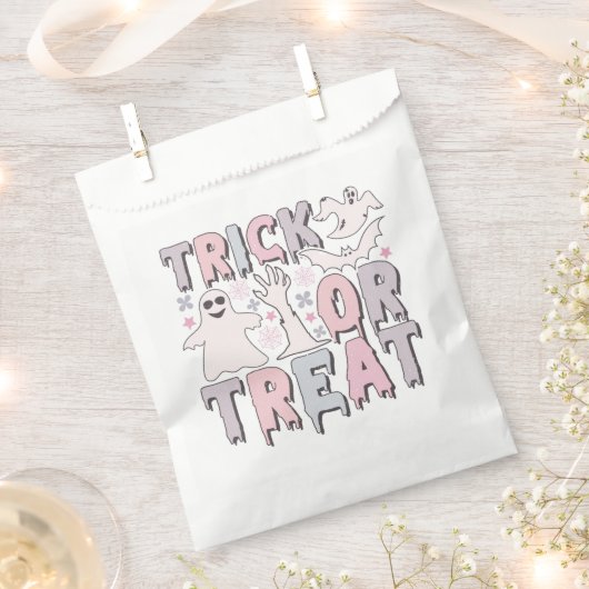 Ghosts Bats Pastel Trick or treat Halloween Bedankzakje (Geknipt)
