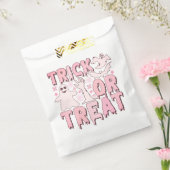 Ghosts Bats Roze & Witte Trick or treat Halloween Bedankzakje (Gezegeld)