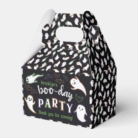 Ghosts Boo-Day Halloween Verjaardag Dank u Bedankdoosjes (Voorkant Zijde)