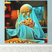 Ghost's Craving voor Cookies Canvas Afdruk (Insitu (Houten vloer))