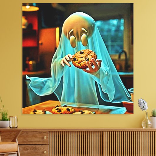 Ghost's Craving voor Cookies Canvas Afdruk (Insitu (Woonkamer))