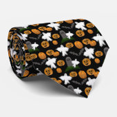 Ghosts en Jack O Lantern Halloween Stropdas (Opgerold)