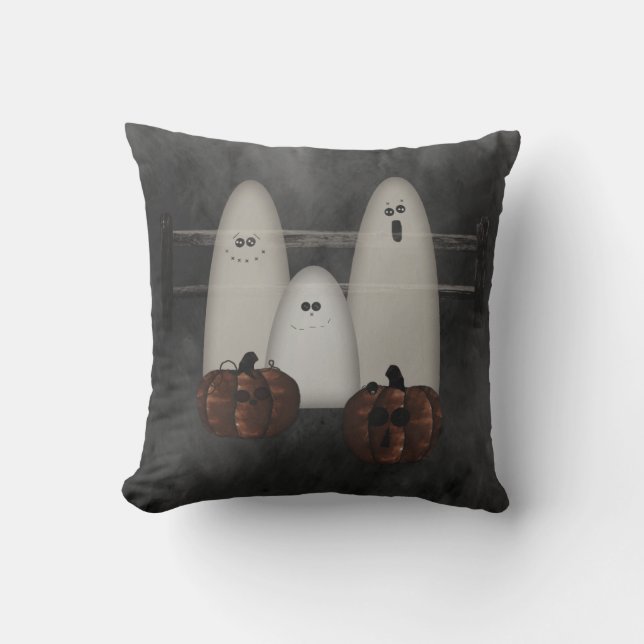 Ghosts en pompoenen Halloween Pillow Kussen (Voorkant)