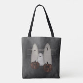 Ghosts en pompoenen Halloween Tote Bag (Achterkant)