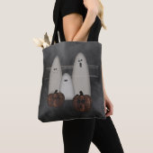 Ghosts en pompoenen Halloween Tote Bag (Dichtbij)