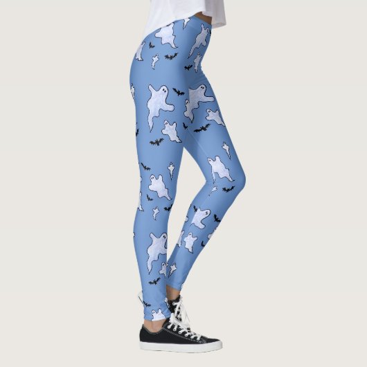Ghosts en vleermuizen Halloween Leggings (Rechts)