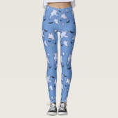 Ghosts en vleermuizen Halloween Leggings (Voorkant)
