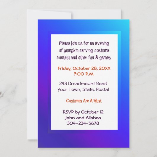 Ghosts en vriendenkarverij kaart (Achterkant)