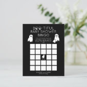Ghosts Halloween Boo-armige Baby shower Bingo nodi (Staand voorkant)