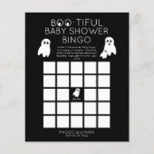Ghosts Halloween Boo-armige Baby shower Bingo nodi (Voorkant)