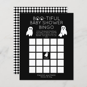 Ghosts Halloween Boo-armige Baby shower Bingo nodi