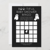 Ghosts Halloween Boo-ful Baby shower Bingo Kaart (Voorkant)