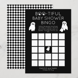 Ghosts Halloween Boo-ful Baby shower Bingo Kaart