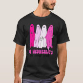 Ghosts Halloween gemiddelde Ghouls Pink Ghost We D T-shirt (Voorkant)