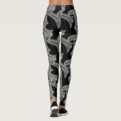 Ghosts Halloween-Leggings, grijs en zwart Leggings (Achterkant)