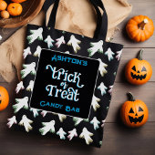 Ghosts Halloween Trick or treat gepersonaliseerde  Tote Bag