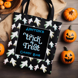 Ghosts Halloween Trick or treat gepersonaliseerde  Tote Bag