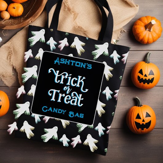 Ghosts Halloween Trick or treat gepersonaliseerde  Tote Bag