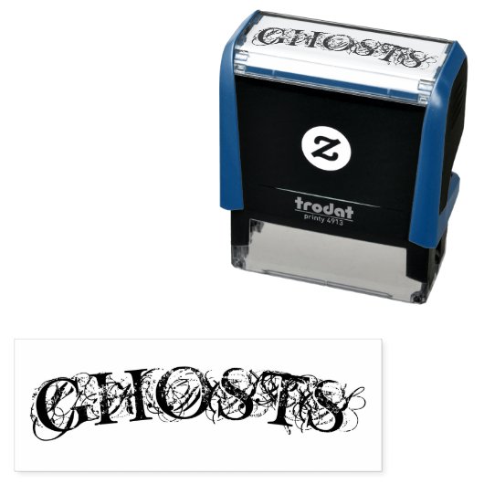 " GHOSTS " Halloween zelf inkt stempel (In situ)