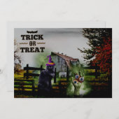 *~* Ghosts Hands Eyes Black Cat HALLOWEEN KAART (Voorkant / Achterkant)