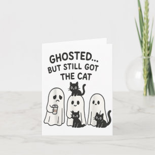Ghosts heeft nog steeds het grappige Halloween kos Kaart