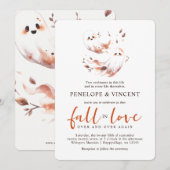Ghosts Herfst in Love Wedding Invitation Kaart (Voorkant / Achterkant)