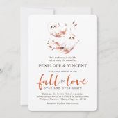 Ghosts Herfst in Love Wedding Invitation Kaart (Voorkant)