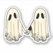 Ghosts Holding Hands Sticker (Voorkant)