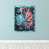 Ghosts in de kast canvas afdruk (Insitu (Houten vloer))