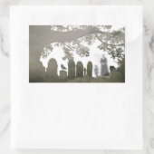 Ghosts in een Graveyard Rechthoekige Sticker (Tas)